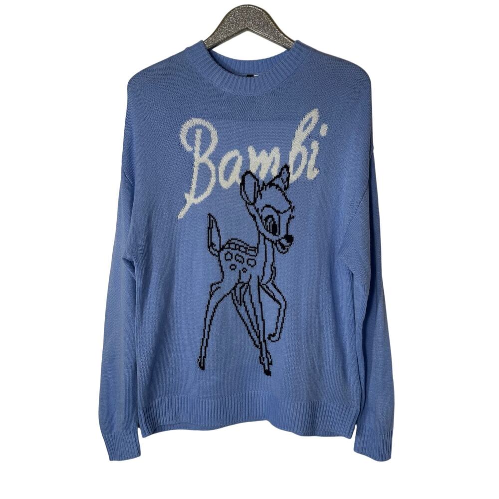 H&M Disney Bambi Sweater Tunic Light Blue